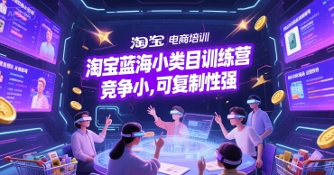 淘宝蓝海小类目训练营，竞争小，可复制性强-柚子资源网
