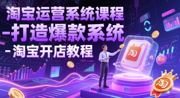淘宝运营系统课程-打造爆款系统-淘宝开店教程-柚子资源网