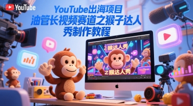 YouTube出海项目，油管长视频赛道之猴子达人秀制作教程-柚子资源网