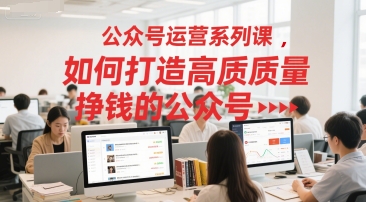公众号运营系列课，如何打造高质量挣钱的公众号-柚子资源网
