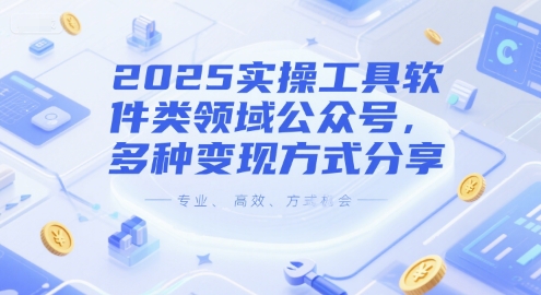 2025实操工具软件类领域公众号，多种变现方式分享-柚子资源网