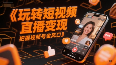 玩转短视频直播变现，把握视频号金风口-柚子资源网