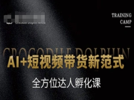 AI+短视频带货新范式，全方位达人孵化课-柚子资源网