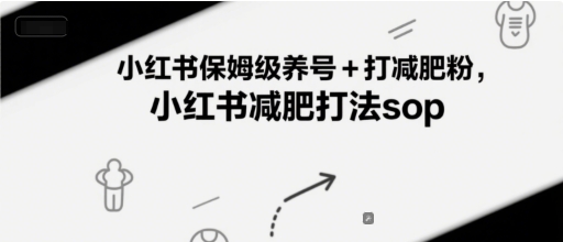 小红书保姆级养号+打减肥粉，小红书减肥打法sop-柚子资源网