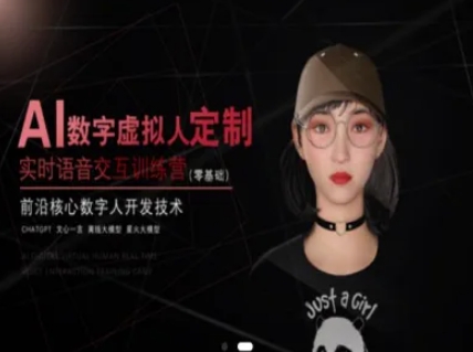 AI数字虚拟人定制，实时语音交互训练营（零基础），前沿核心数字人开发技术-柚子资源网