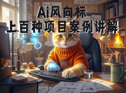 Ai风向标-附100种项目案例玩法-0基础小白到大神ai视频商业应用教学-柚子资源网