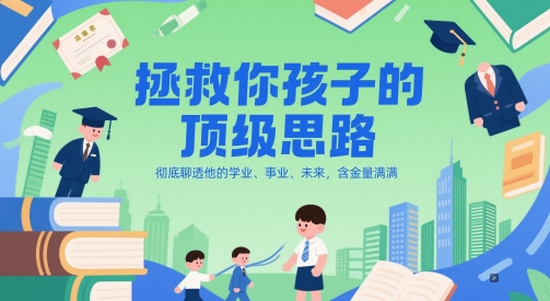 付费文章：拯救你孩子的顶级思路，彻底聊透他的学业、事业、未来，含金量满满-柚子资源网