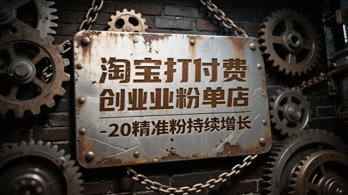 淘宝打付费创业粉单店每天稳定10-20精准粉持续增长【揭秘】-柚子资源网