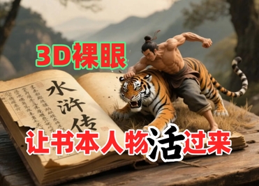 书本人物裸眼3D视频，新的玩法，流量超猛，保姆级教程-柚子资源网