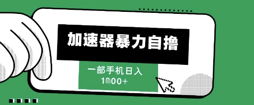 205新风口，加速器暴力自撸，单机日入1k+【揭秘】-柚子资源网