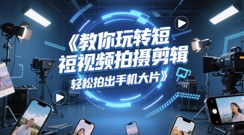 教你玩转短视频拍摄剪辑，轻松拍出手机大片-柚子资源网