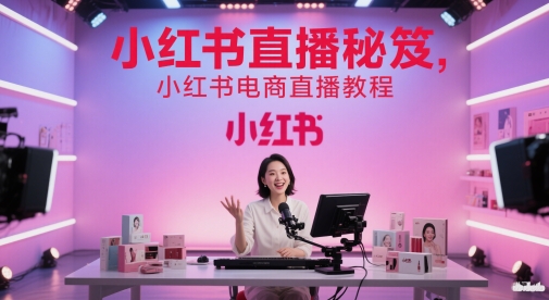 小红书直播秘笈，小红书电商直播教程-柚子资源网