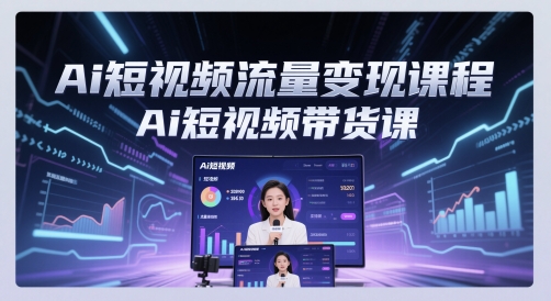 Ai短视频流量变现课程，Ai短视频带货课-柚子资源网