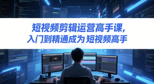 短视频剪辑运营高手课，入门到精通成为短视频高手-柚子资源网