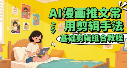 AI漫画推文常用剪辑手法，基础剪辑组合教程-柚子资源网