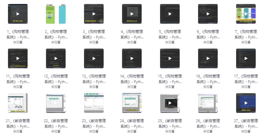 小飞有点东西，3门python实战课（购物管理系统、教务管理系统、在线聊天室）-柚子资源网
