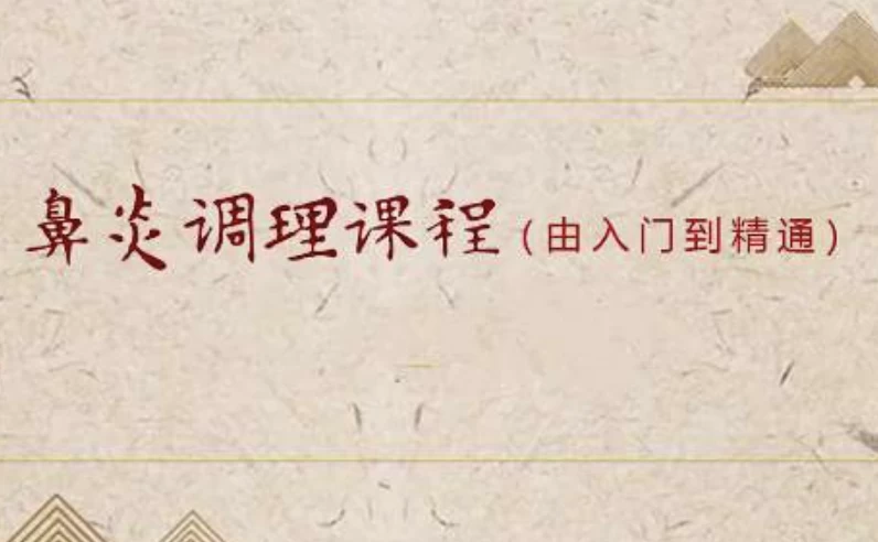 小儿推拿之鼻炎调理课程（入门到精通）-柚子资源网