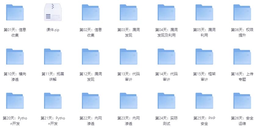 小迪安全培训视频教程–带源码课件-柚子资源网