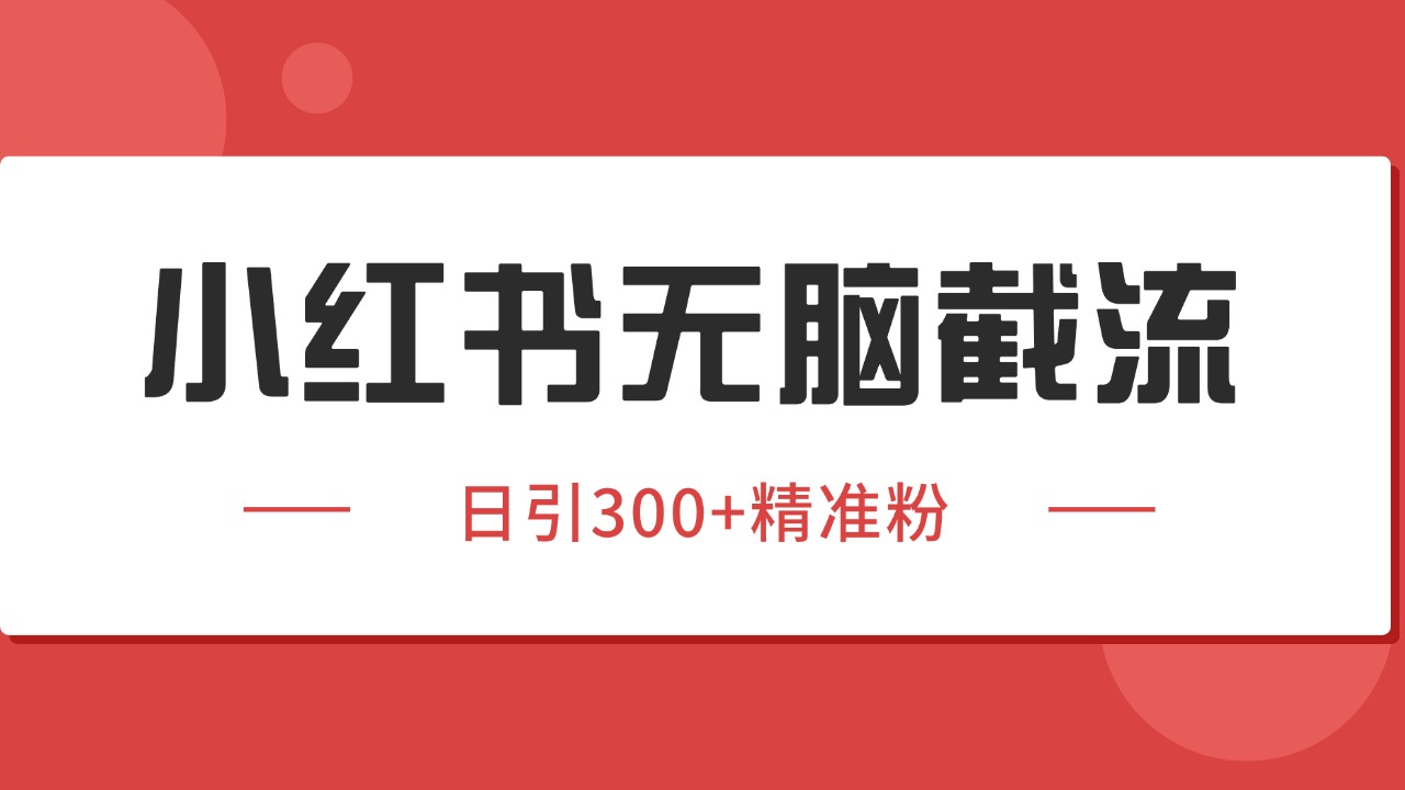 小红书截流同行客源，独家野路子获客玩法日引200+暴力获客-柚子资源网