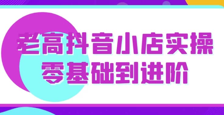 老高抖音小店实操零基础到进阶-柚子资源网