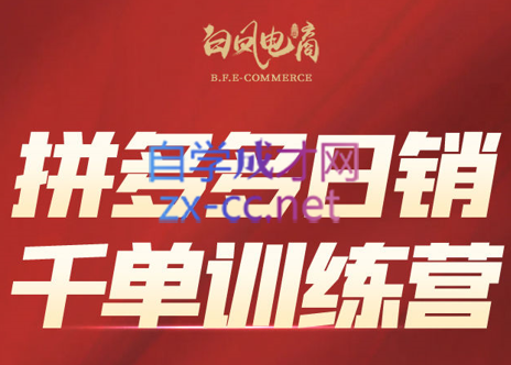 白凤电商·拼多多日销千单训练营(更新7月)-柚子资源网