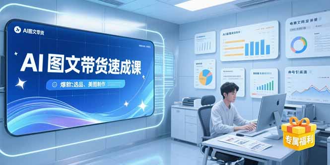 AI图文带货速成课，养号引流秘籍，爆款选品策略，美图制作全流程-柚子资源网