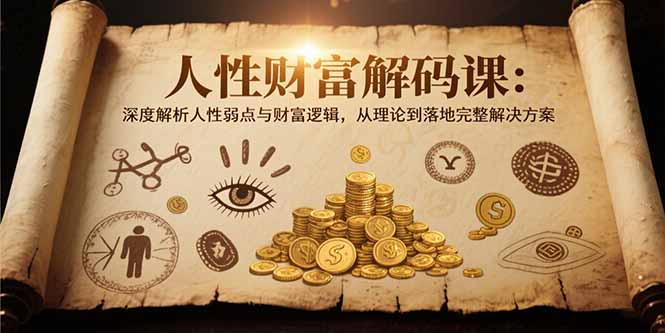 人性财富解码课6.0：深度解析人性弱点与财富逻辑，理论到落地完整解决方案-柚子资源网