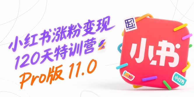小红书涨粉变现120天特训营Pro版11.0：从0到1掌握平台运营,内容制作和变现-柚子资源网