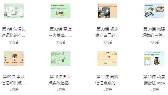 记忆宫殿入门到高阶技巧–带课件-柚子资源网