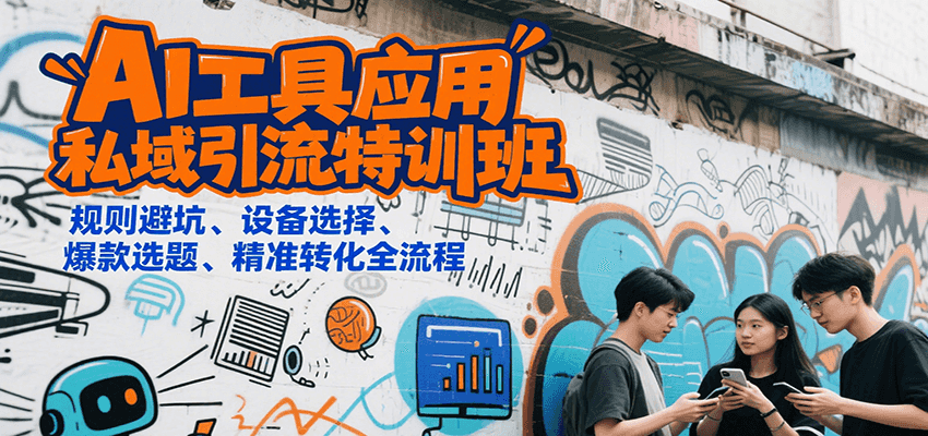 AI工具应用私域引流特训班，规则避坑、设备选择、爆款选题、精准转化全流程-柚子资源网