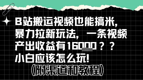 b站掘金计划？搬运视频也能挣拉新的收益，小白应该怎么玩！-柚子资源网