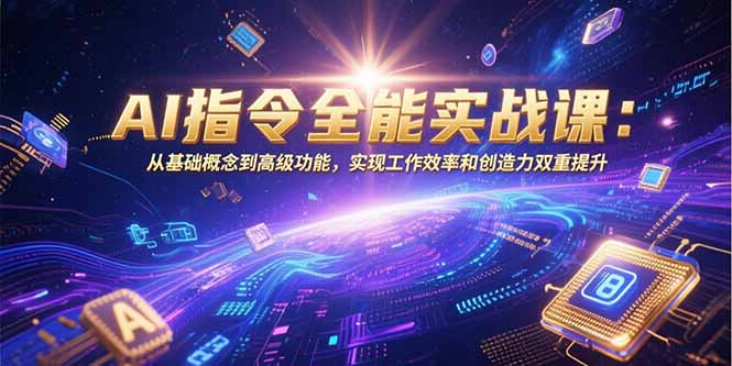 AI指令全能实战课：从基础概念到高级功能，实现工作效率和创造力双重提升-柚子资源网