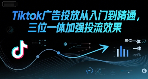 Tiktok广告投放从入门到精通，三位一体加强投流效果-柚子资源网