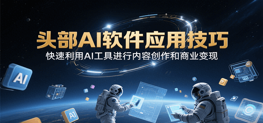 头部AI软件应用技巧，快速利用AI工具进行内容创作和商业变现-柚子资源网