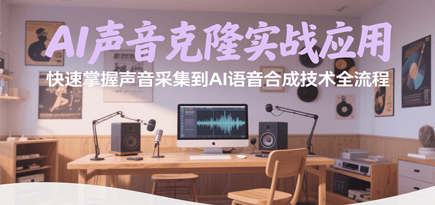 AI声音克隆实战应用，快速掌握声音采集到AI语音合成技术全流程-柚子资源网