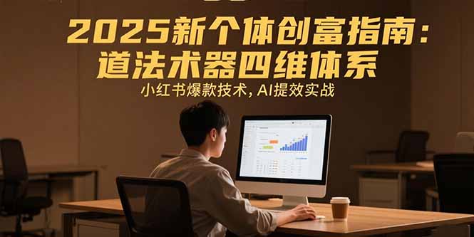 2025新个体创富指南：道法术器四维体系，小红书爆款技术，AI提效实战-柚子资源网