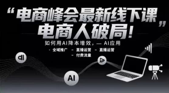 电商峰会最新线下课，电商人破局！-柚子资源网