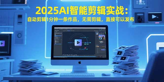 2025AI智能剪辑实战：自动剪辑1分钟一条作品，无需剪辑，直接可以发布-柚子资源网
