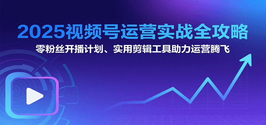 2025视频号运营实战全攻略：零粉丝开播计划、起号到到变现思维逻辑方法-柚子资源网