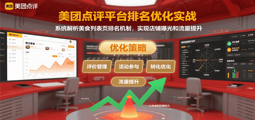 美团点评平台排名优化实战，系统解析美食列表页排名机制，实现店铺曝光和流量提升-柚子资源网