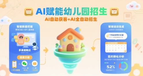 AI赋能幼儿园招生，AI自动获客+AI全自动招生-柚子资源网