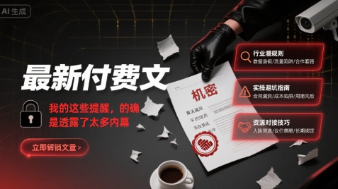 最新付费文：我的这些提醒，的确是透露了太多内幕-柚子资源网