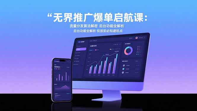 无界推广爆单启航课：流量分发算法解密后台功能全解析投放前必知避坑点-柚子资源网