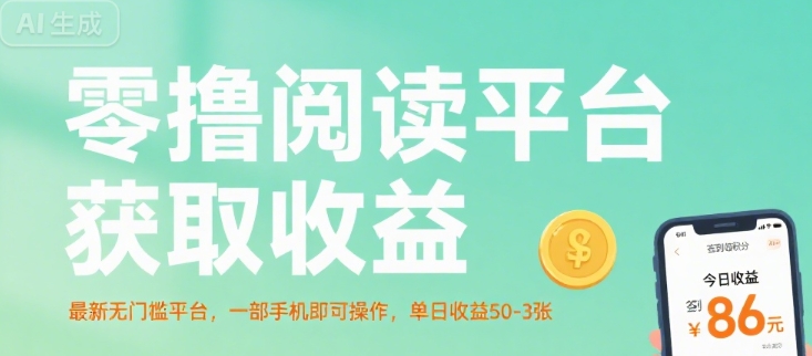 零撸阅读平台获取收益，最新无门槛平台，一部手机即可操作，单日收益50-3张【揭秘】-柚子资源网