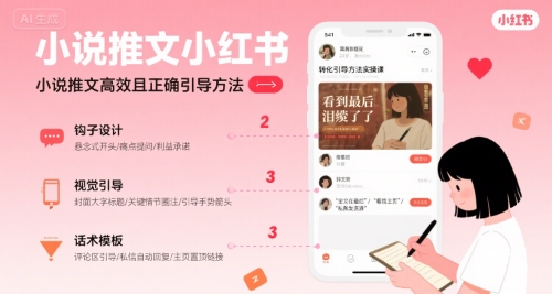 小说推文小红书高转化引导方法实操课，小说推文高效且正确引导方法-柚子资源网