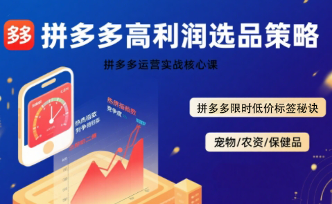 久号老师·拼多多选品暴利技术实战课-柚子资源网