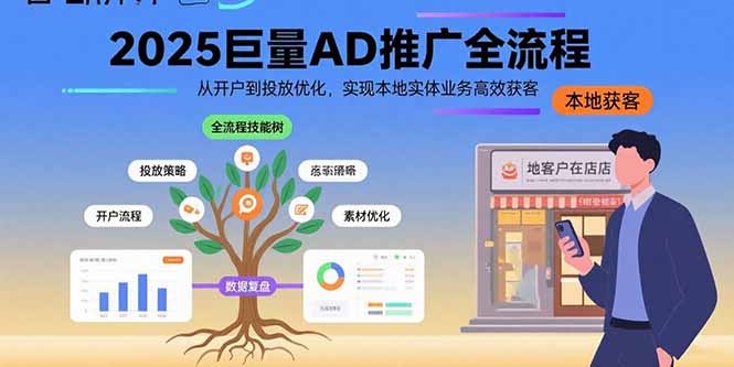2025巨量AD推广全流程，从开户到投放优化，实现本地实体业务高效获客-柚子资源网