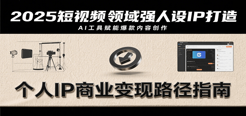 2025短视频领域强人设IP打造，结合爆款案例与AI工具应用，从个人出镜到商业成交转化-柚子资源网