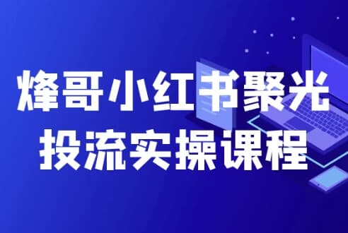 烽哥小红书聚光投流实操课程-柚子资源网