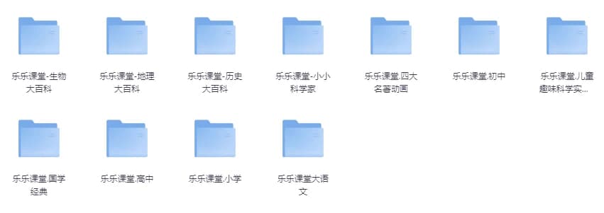 乐乐课堂超级大合集（小学+初中+高中+国学+四大名著+生物大百科+地理大百科+历史大百科+科学实验等）-柚子资源网